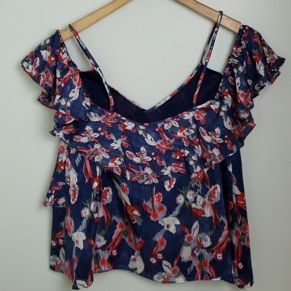 Tanya Taylor Sz 4 Chiara Floral Ikat Silk Top - Picture 4 of 6